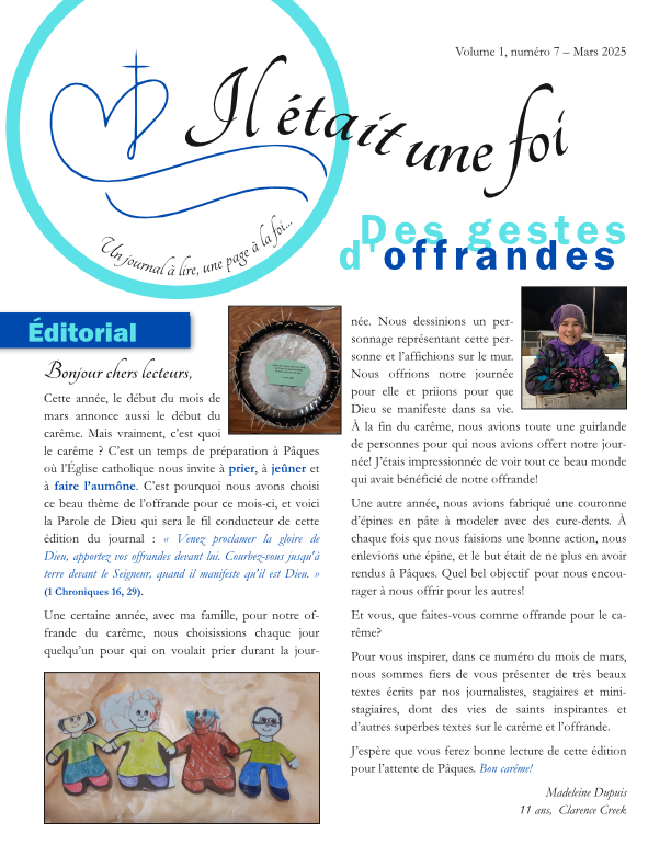 Des gestes d'offrandes