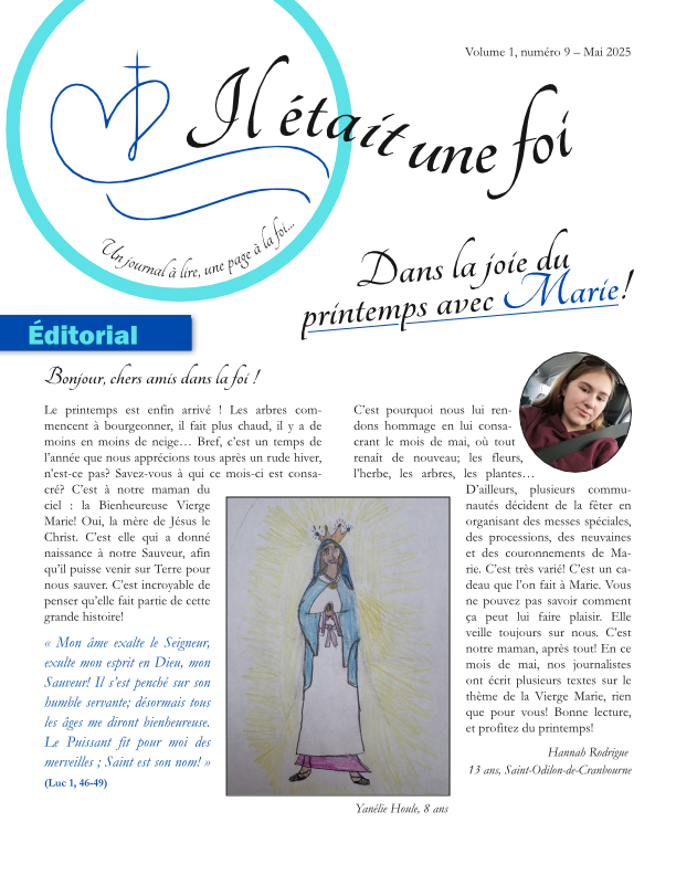 Dans la joie du printemps avec Marie!